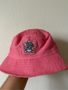 Disney Stitch Girls pink bucket hat - one size